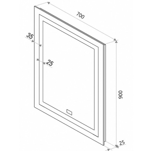Зеркало Континент Verte 700х900 ЗЛП150 с подсветкой с часами и датчиком движения Зеркало Континент Verte 700х900 ЗЛП150 с подсветкой с часами и датчиком движения
