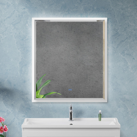 Зеркало Cezares Interni 80 CZR-SPC-INT-800-900-LED-TCH-WARM-BL с подсветкой Bianco Lucido с сенсорным выключателем и подогревом Зеркало Cezares Interni 80 CZR-SPC-INT-800-900-LED-TCH-WARM-BL с подсветкой Bianco Lucido с сенсорным выключателем и подогревом