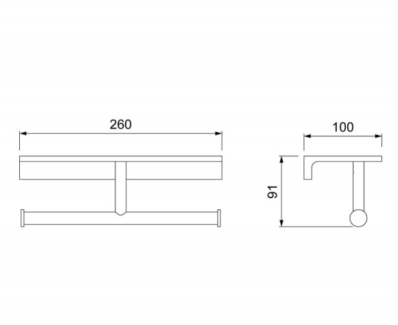 Держатель туалетной бумаги Timo Selene 12045/03 Черный