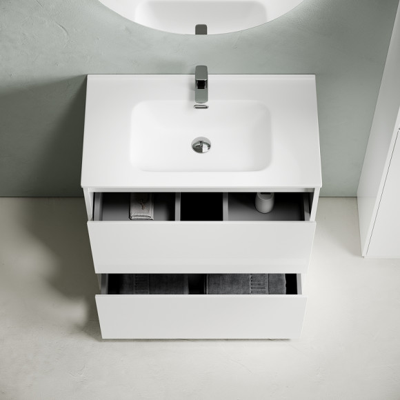 Тумба под раковину Sancos Libra Floor 80 LB80FW Белый глянец Тумба под раковину Sancos Libra Floor 80 LB80FW Белый глянец