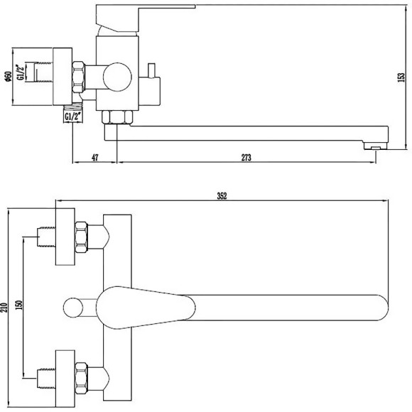 Смеситель для ванны ESKO Orlando OL 31 универсальный Никель Смеситель для ванны ESKO Orlando OL 31 универсальный Никель