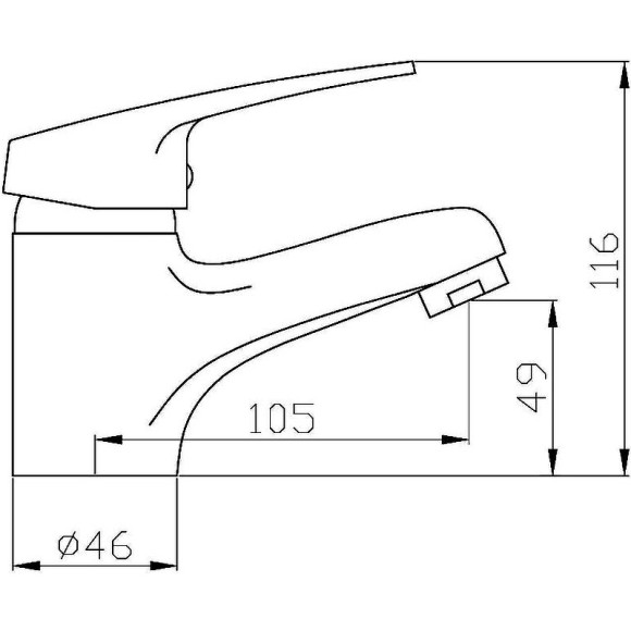 Смеситель для раковины Agger Exact A2102100 Хром