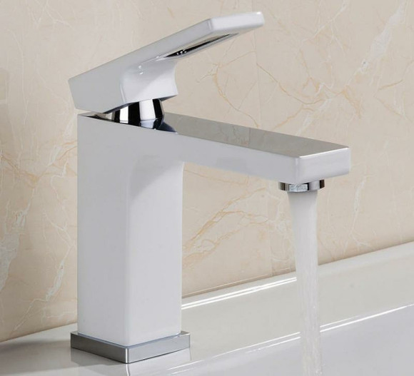 Смеситель для раковины Gappo G17-8 G1017-8 Белый Хром