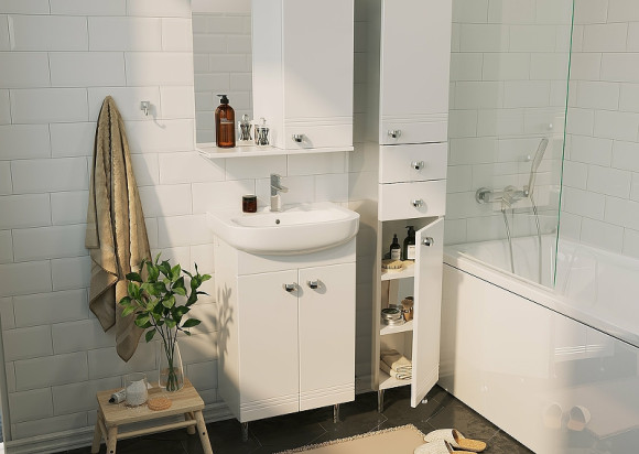 Тумба под раковину 1MarKa Story 50Н У99314 Белый глянец