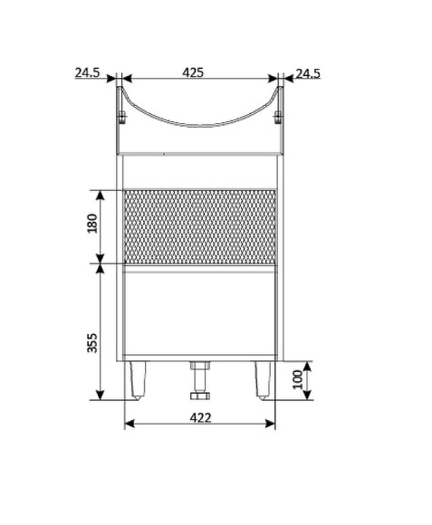 Тумба под раковину 1MarKa Story 50Н У99314 Белый глянец