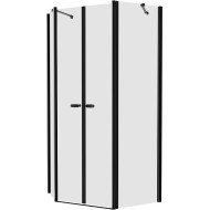 Душевой уголок New Trendy New Soleo Black 100х80 K-0618 профиль Черный стекло прозрачное