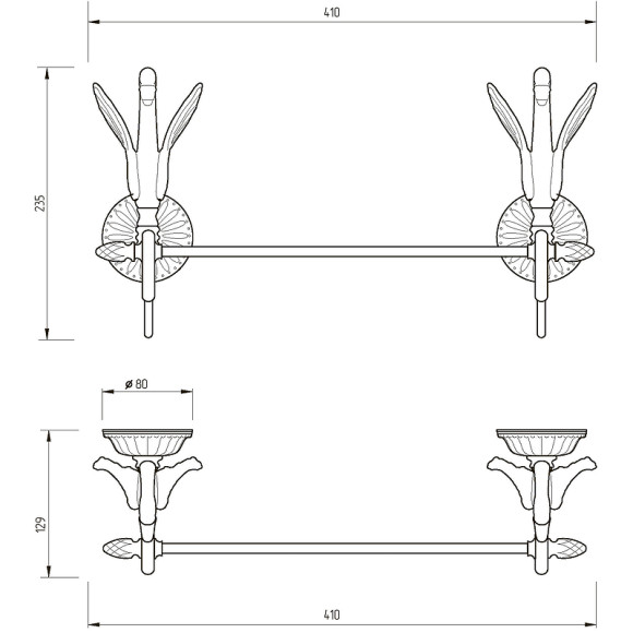 Полотенцедержатель Migliore Luxor 26145 Золото Полотенцедержатель Migliore Luxor 26145 Золото