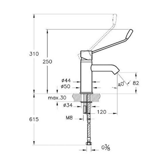 Смеситель для раковины Vitra Minimax S A42312WSA Хром