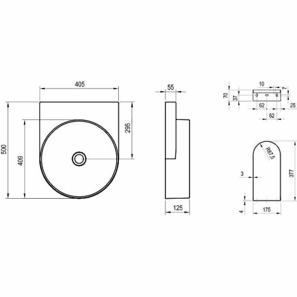 Раковина Ravak Yard 40 XJX01040000 Белая Раковина Ravak Yard 40 XJX01040000 Белая