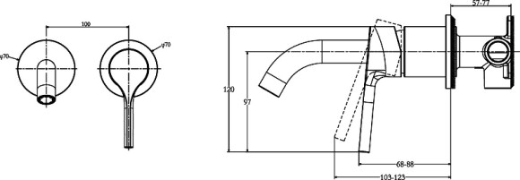 Смеситель для раковины Jacob Delafon Elate E28318-BL Черный матовый