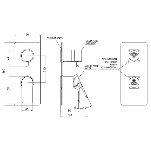 Смеситель для душа Remer Infinity I93KBBG Золото брашированное Смеситель для душа Remer Infinity I93KBBG Золото брашированное