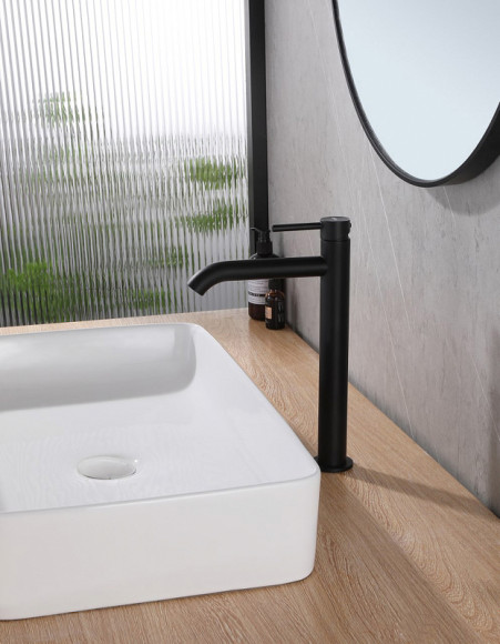 Смеситель для раковины Abber Wasser Kreis AF8111B Черный матовый Смеситель для раковины Abber Wasser Kreis AF8111B Черный матовый