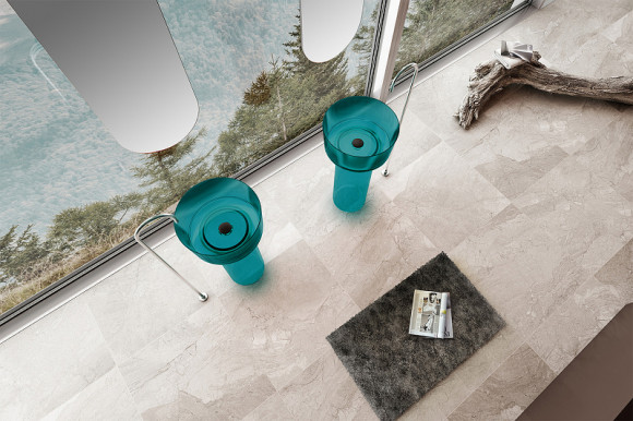 Раковина Abber Kristall 45 AT2702Aquamarin-H Бирюзовая