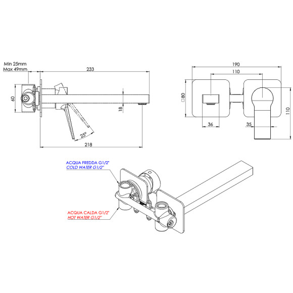 Смеситель для раковины Remer Slash SL15PL Хром Смеситель для раковины Remer Slash SL15PL Хром
