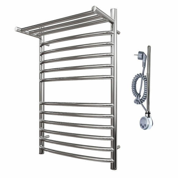 Электрический полотенцесушитель Point Альфа PN05148SPE П11 400x800 с полкой левый/правый Хром Электрический полотенцесушитель Point Альфа PN05148SPE П11 400x800 с полкой левый/правый Хром