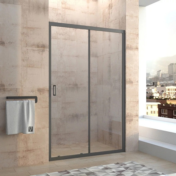 Душевая дверь Veconi Vianno VN-46B 100 VN46B-100-01-C5 профиль Черный матовый стекло прозрачное Душевая дверь Veconi Vianno VN-46B 100 VN46B-100-01-C5 профиль Черный матовый стекло прозрачное