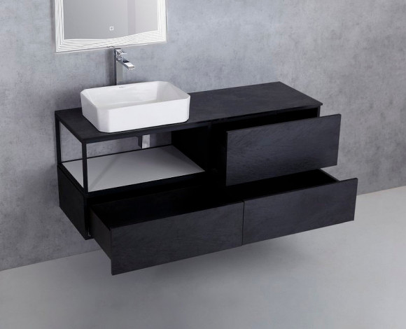 Тумба Cezares Cadro 70 CADRO-70-2C-SO-NR-BLUM подвесная Nero Тумба Cezares Cadro 70 CADRO-70-2C-SO-NR-BLUM подвесная Nero