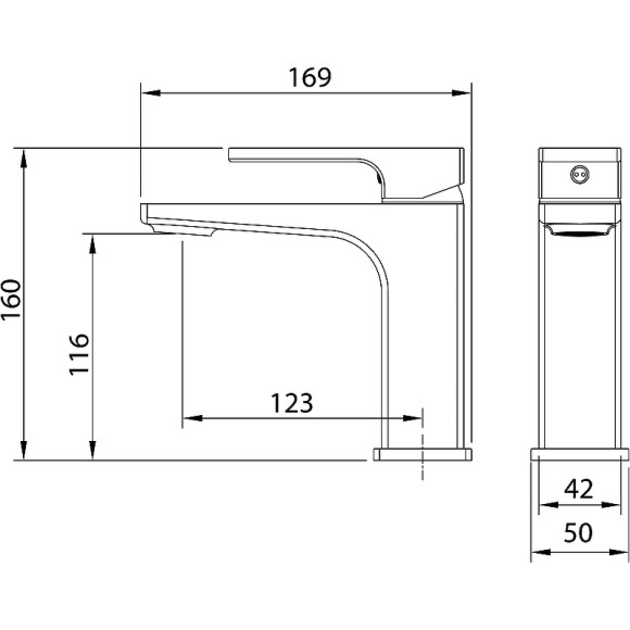 Смеситель для раковины Grossman Pragma 510.K35.03.210 Черный матовый Смеситель для раковины Grossman Pragma 510.K35.03.210 Черный матовый