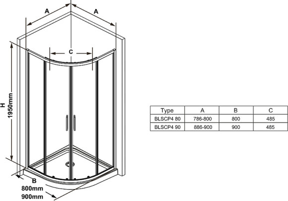 Душевой уголок Ravak Blix Slim BLSCP4-90 90x90 X3BM70C00Z1 профиль Хром стекло Transparent Душевой уголок Ravak Blix Slim BLSCP4-90 90x90 X3BM70C00Z1 профиль Хром стекло Transparent