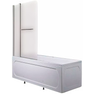 Шторка на ванну 1MarKa 85x150 P-05Mis профиль Хром стекло матовое