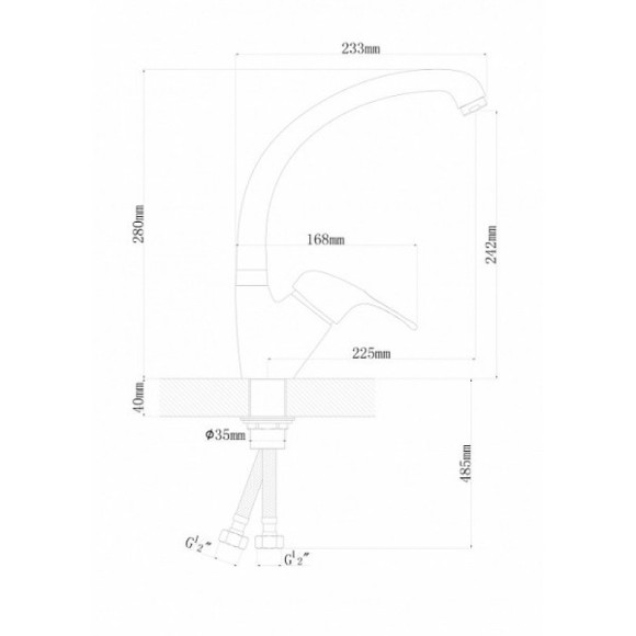 Смеситель для кухни Florentina Омега 313.12H.1123.107 Песочный Смеситель для кухни Florentina Омега 313.12H.1123.107 Песочный