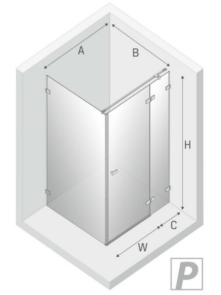 Душевой уголок New Trendy Avexa Black 100x110 R EXK-1593 профиль Черный стекло прозрачное Душевой уголок New Trendy Avexa Black 100x110 R EXK-1593 профиль Черный стекло прозрачное