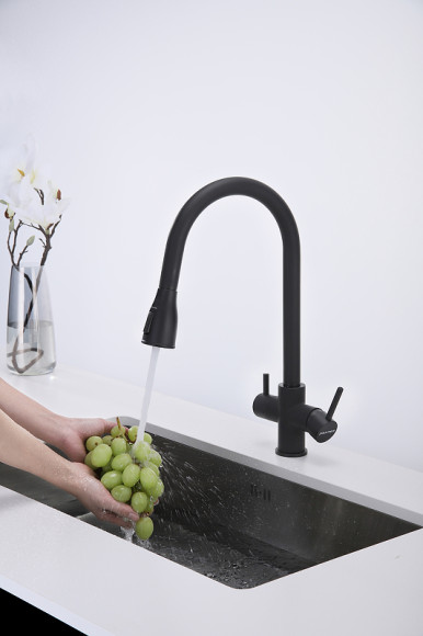 Смеситель для кухни Paulmark Lange La214212-401 Антрацит