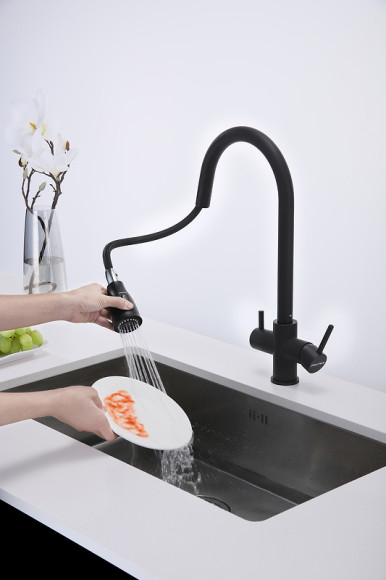 Смеситель для кухни Paulmark Lange La214212-401 Антрацит