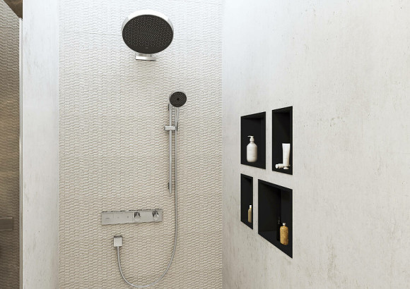 Смеситель для душа Hansgrohe RainSelect 15380000 с термостатом Хром