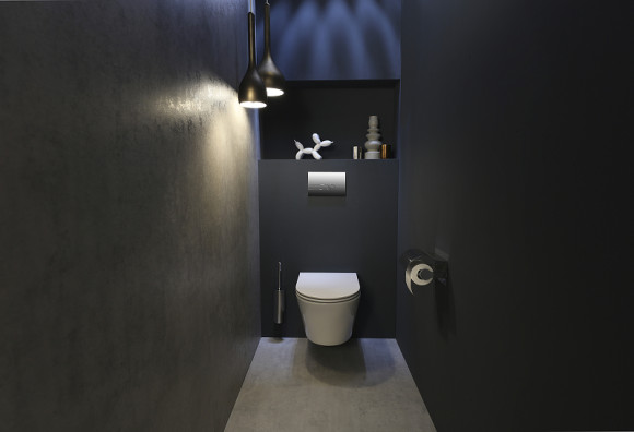 Комплект унитаза с инсталляцией Jacob Delafon Rodin+ E21749RU-00 с сиденьем Микролифт и клавишей смыва Хром