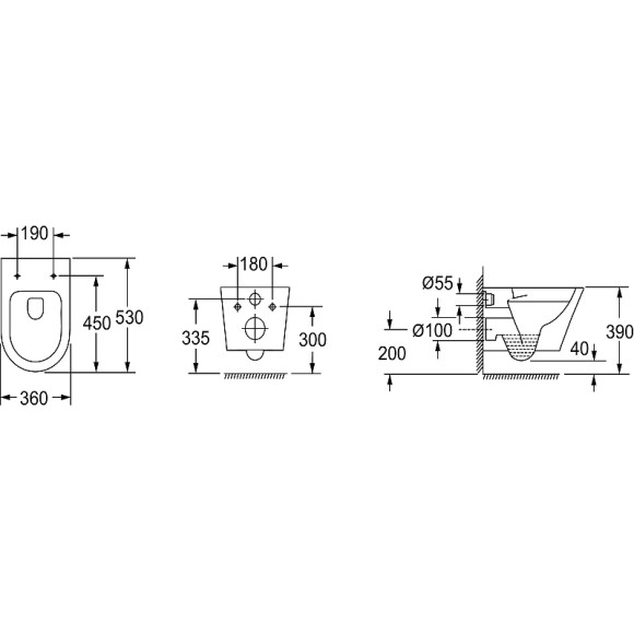Комплект унитаза с инсталляцией Jacob Delafon Rodin+ E21749RU-00 с сиденьем Микролифт и клавишей смыва Хром