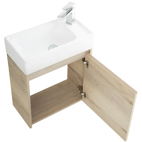 Тумба под раковину BelBagno Kraft Mini 50 R KRAFT MINI-500/260-1A-SO-RGB-R подвесная Rovere Galifax Bianco