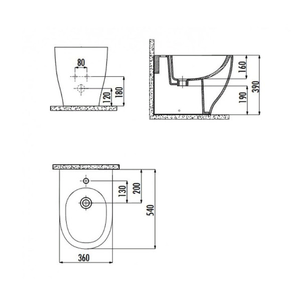 Биде Creavit Mare MA500-00CB00E-0000 Белое Биде Creavit Mare MA500-00CB00E-0000 Белое