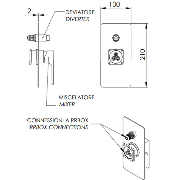 Смеситель для душа Remer Absolute AU09KBBO Белый матовый Смеситель для душа Remer Absolute AU09KBBO Белый матовый