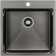 Кухонная мойка Paulmark Kroner 51 PM215151-GM Вороненая сталь