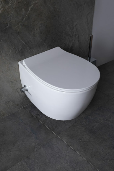 Унитаз биде Allen Brau Fantasy 4.11HC1.20 подвесной Белый без сиденья