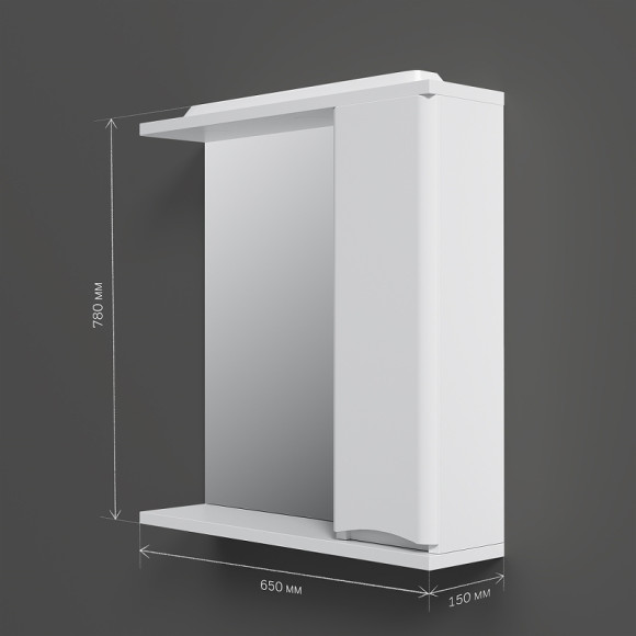 Зеркало со шкафом AM.PM Like 65 R M80MPR0651WG с подсветкой Белый Зеркало со шкафом AM.PM Like 65 R M80MPR0651WG с подсветкой Белый