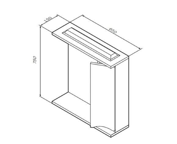 Зеркало со шкафом AM.PM Like 65 R M80MPR0651WG с подсветкой Белый Зеркало со шкафом AM.PM Like 65 R M80MPR0651WG с подсветкой Белый