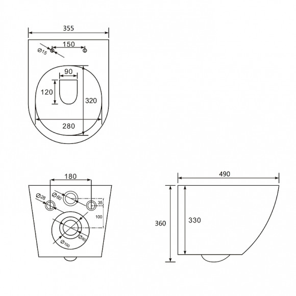 Унитаз Abber Bequem AC1100T подвесной с сиденьем Микролифт Унитаз Abber Bequem AC1100T подвесной с сиденьем Микролифт