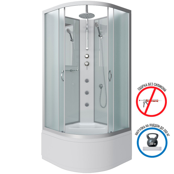 Душевая кабина Niagara Classic 80x80 NG-2307-14BKTG с гидромассажем Душевая кабина Niagara Classic 80x80 NG-2307-14BKTG с гидромассажем