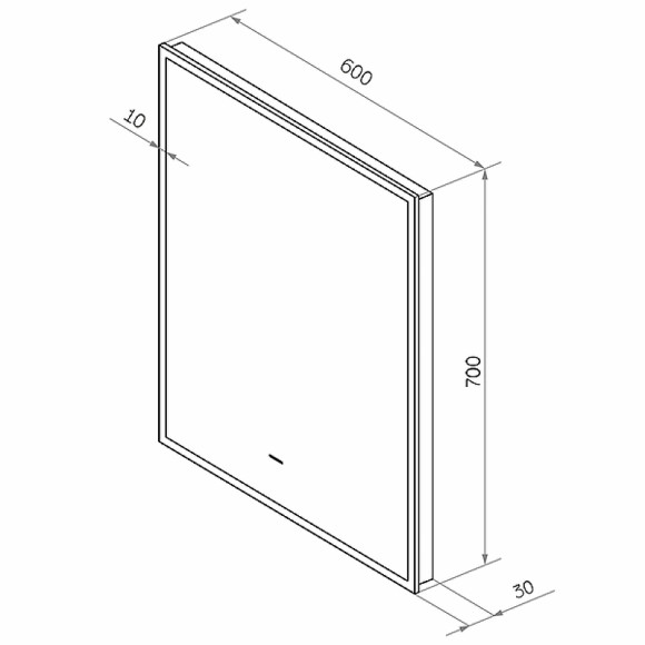 Зеркало Континент Amer 600х700 ЗЛП1537 с подсветкой с бесконтактным выключателем