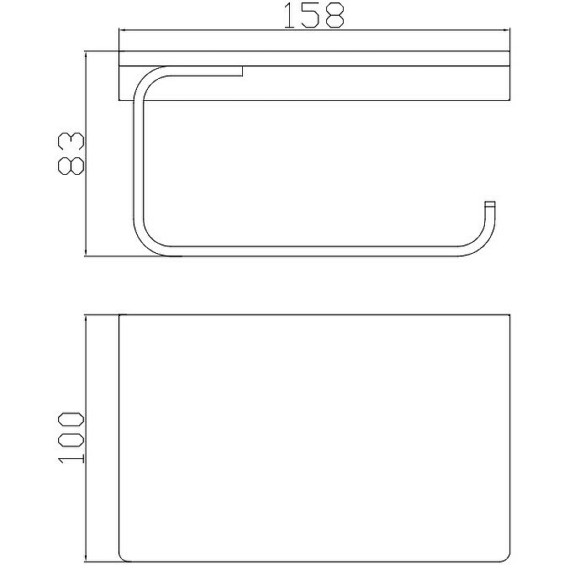 Держатель туалетной бумаги Rav Slezak Nil NLA0403ZK с полкой Золотистый крацованный