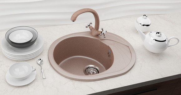 Смеситель для кухни Ulgran Classic U-013-310 Серый Смеситель для кухни Ulgran Classic U-013-310 Серый