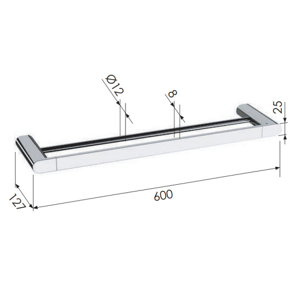 Полотенцедержатель Remer Lounge LN33DO двойной Золото Полотенцедержатель Remer Lounge LN33DO двойной Золото