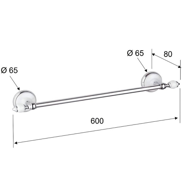 Полотенцедержатель Remer Epoca EP30CR Хром Полотенцедержатель Remer Epoca EP30CR Хром