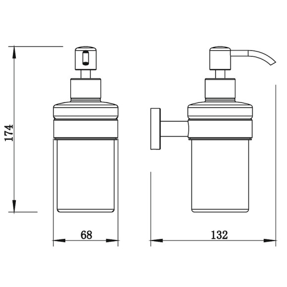 Дозатор для жидкого мыла Whitecross Ergo chrome ER2240CR Хром