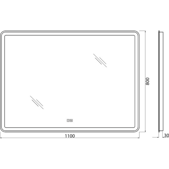 Зеркало BelBagno Marino 110 SPC-MAR-1100-800-LED-TCH-WARM с подсветкой с подогревом с сенсорным выключателем Зеркало BelBagno Marino 110 SPC-MAR-1100-800-LED-TCH-WARM с подсветкой с подогревом с сенсорным выключателем