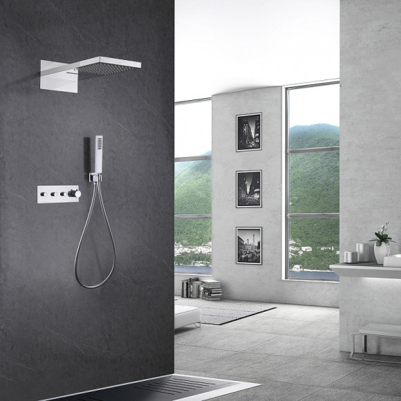 Душевая система Abber Rund AF8752 с термостатом Хром Душевая система Abber Rund AF8752 с термостатом Хром