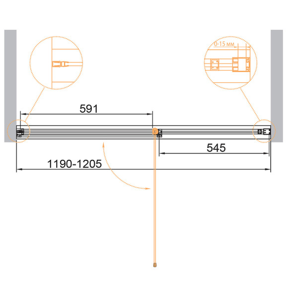Душевая дверь Cezares Urban 120 URBAN-B-12-120-C-CR профиль Хром стекло прозрачное Душевая дверь Cezares Urban 120 URBAN-B-12-120-C-CR профиль Хром стекло прозрачное