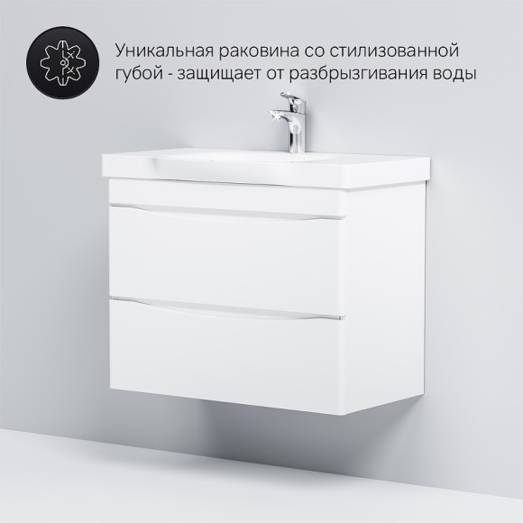 Тумба под раковину AM.PM Like 80 M80FHX0802WG подвесная Белая